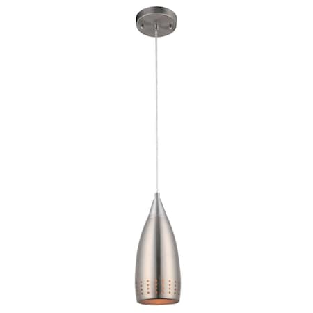 Westinghouse One-Light Adjustable Mini Pendant Brshd Nkl Perforated Mtl Shd 6101300